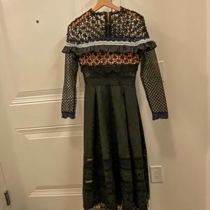 Self-Portrait Navy lace dress